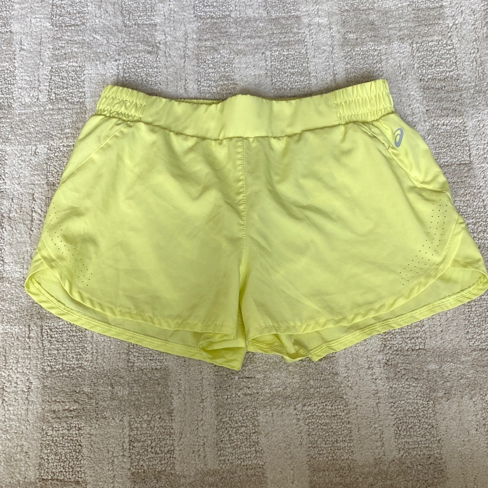Asics Women's Bright Yellow Athletic Shorts